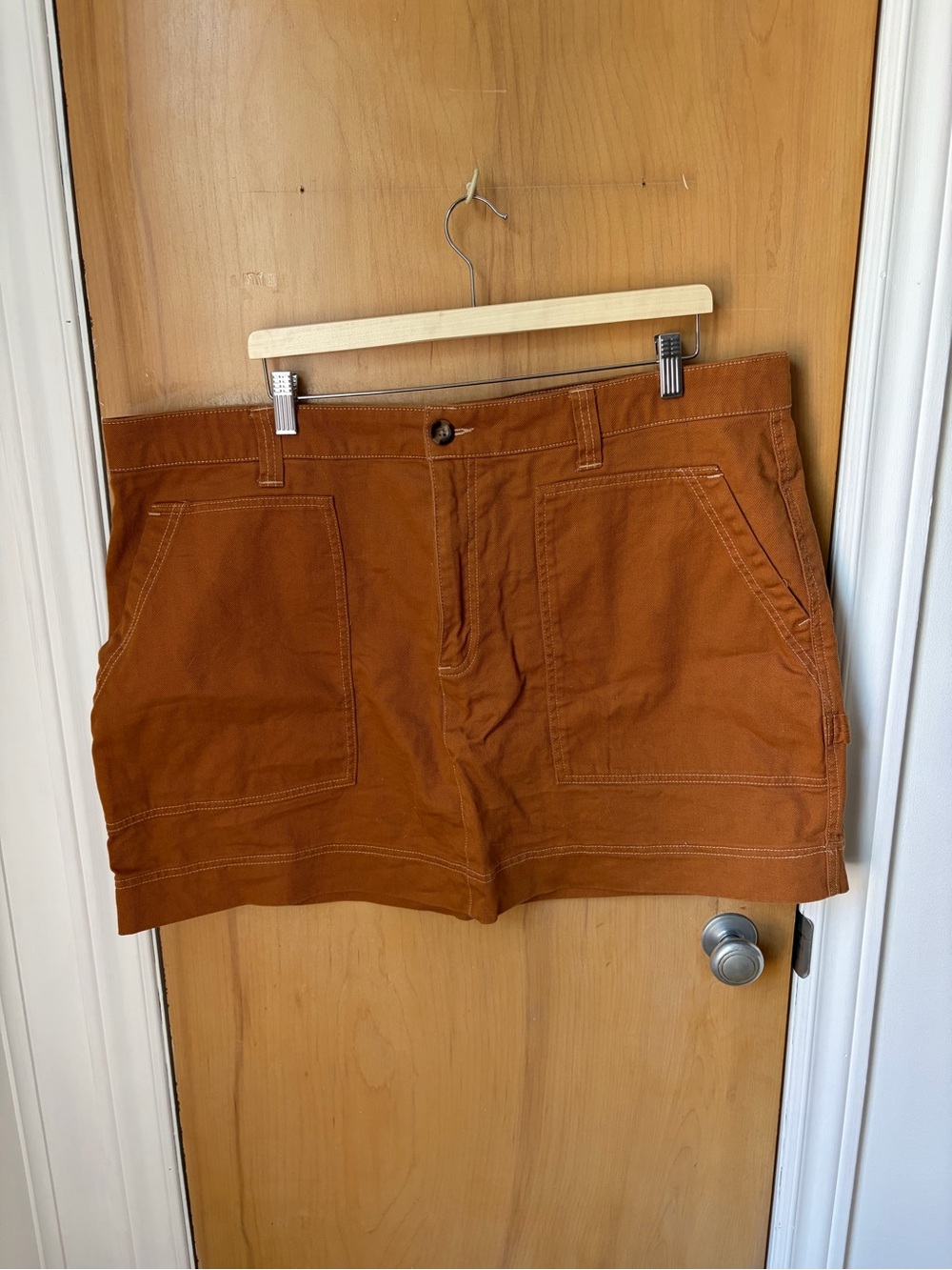 Old Navy Rust Orange/Brown Mini Cargo Skirt